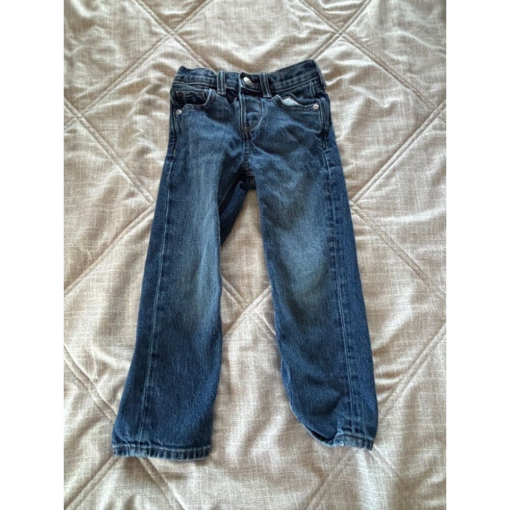 Old Navy: Straight Jeans Adjustable Waist Dark Wash Youth Boys